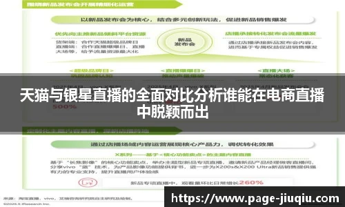 天猫与银星直播的全面对比分析谁能在电商直播中脱颖而出